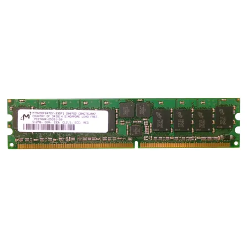 Micron MT9VDDF6472Y-335 | 512MB DDR-333MHz PC2700 ECC Registered RDIMM CL2.5 1Rx8 2.5V 184-Pin Memory Module Refurbished -  refurbished available on Gotodirect