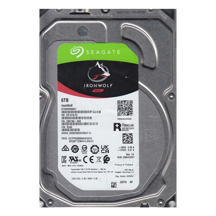 Seagate ST6000VN001 | IronWolf Air 6TB 3.5-inch 6GB/s SATA 5400RPM 256MB Cache NAS Hard Drive Refurbished - Seagate refurbished available on Gotodirect