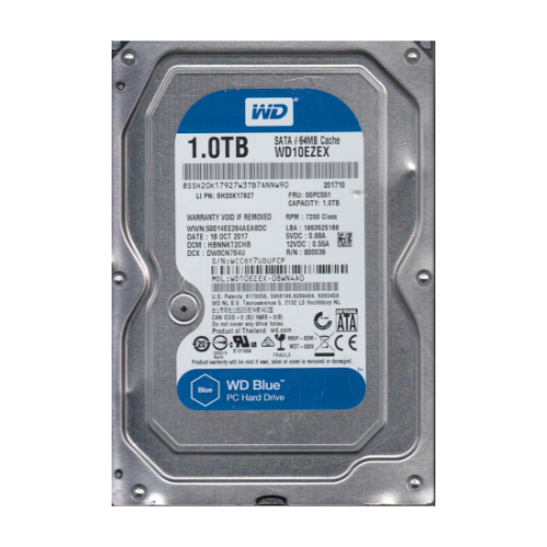 Western Digital WD10EZEX-08WN4A0 | Blue 1TB 3.5-inch 6GB/s SATA 7200RPM 64MB Cache Desktop Hard Drive Refurbished - Western Digital refurbished available on Gotodirect