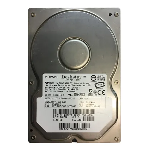 Dell X0770 | 60GB 7200RPM IDE/ATA 2MB Cache 3.5-Inch Hard Drive Refurbished - Dell refurbished available on Gotodirect
