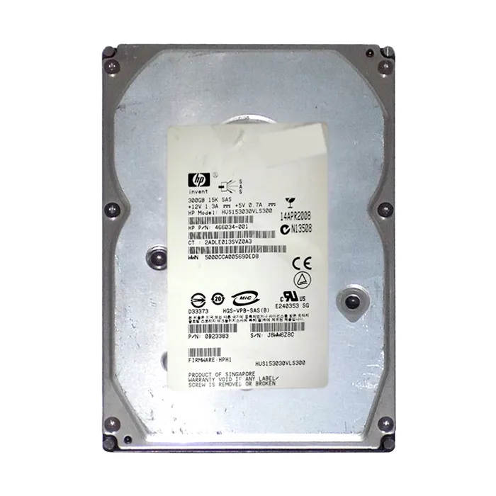 HP 466034-001 | 300GB 15000RPM SAS 3Gb/s 16MB Cache LFF Hot-Swappable 3.5-inch Hard Drive Refurbished - Hewlett-Packard (ou HP en abrégé) refurbished available on Gotodirect
