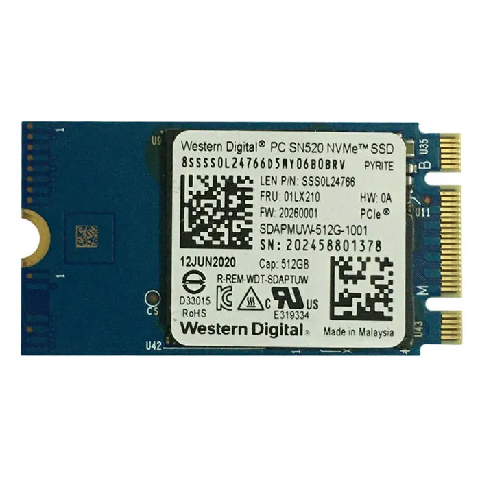 Lenovo 01LX210 | 512GB PCI Express 3.0 x4 M.2 2242 Internal Solid State Drive Refurbished - Lenovo refurbished available on Gotodirect
