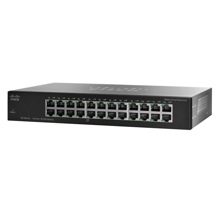 Buy Cisco SF100-24-NA-RF | Small Business 100 Series SF100-24 24 x 10/100Base-TX RJ-45 Ports Layer 2 Unmanaged Fast Ethernet Network Switch Refurbished - $121.11 Cisco SF100-24-NA-RF | Small Business 100 Series SF100-24 24 x 10/100Base-TX RJ-45 Ports Layer 2 Unmanaged Fast Ethernet Network Switch Refurbished - Cisco Systems Inc. refurbished available on Gotodirect
