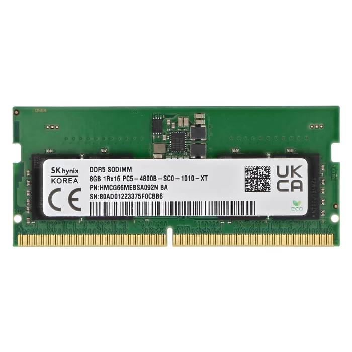 Buy Hynix HMCG66MEBSA092NBA | 8GB DDR5-4800MHz PC5-38400 Non-ECC Unbuffered SODIMM CL40 1Rx16 1.1V 262-Pin Memory Module Refurbished - $232.67 Hynix HMCG66MEBSA092NBA | 8GB DDR5-4800MHz PC5-38400 Non-ECC Unbuffered SODIMM CL40 1Rx16 1.1V 262-Pin Memory Module Refurbished - refurbished available on Gotodirect
