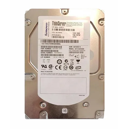 IBM 45J9658 | 146GB 15000RPM SAS 3Gb/s Hot Swappable 3.5-Inch Hard Drive for ThinkServer TD100 Refurbished -  refurbished available on Gotodirect