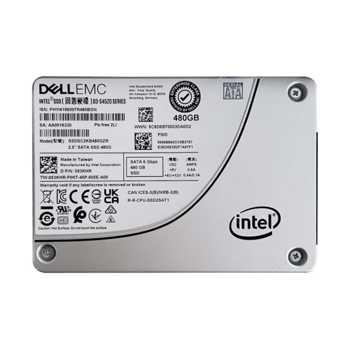 Dell 53KHR | 480GB Triple-Level Cell SATA 6Gb/s Read Intensive 2.5-Inch Solid State Drive for 14g 15g And 16g PowerEdge Server Refurbished - Dell refurbished available on Gotodirect