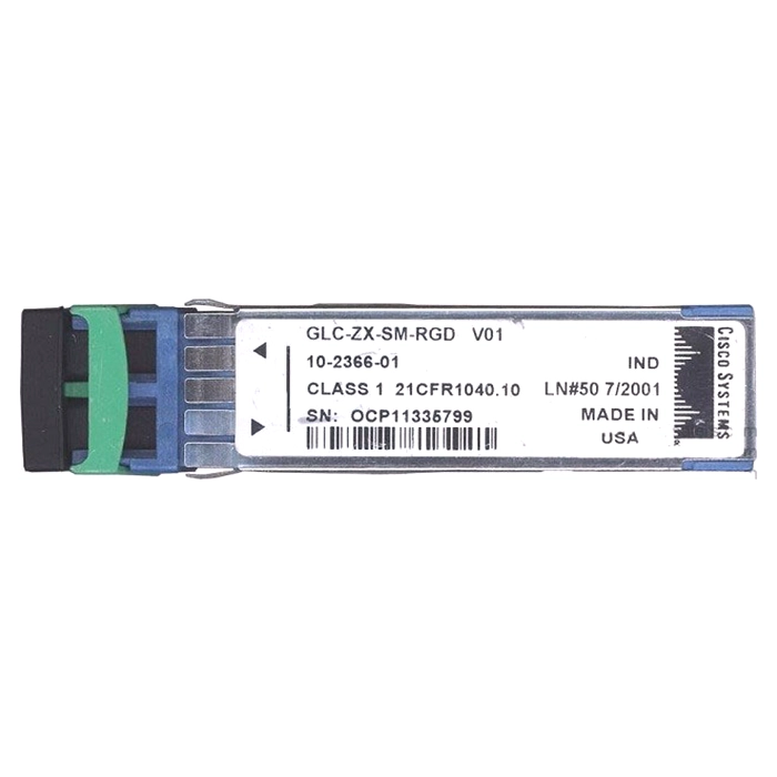 Cisco 10-2366-01 | 1000Base-ZX SFP Single-mode Fibre 80km 1550nm Industrial DOM Duplex LC Connector Transceiver Module Refurbished - Cisco Systems Inc. refurbished available on Gotodirect