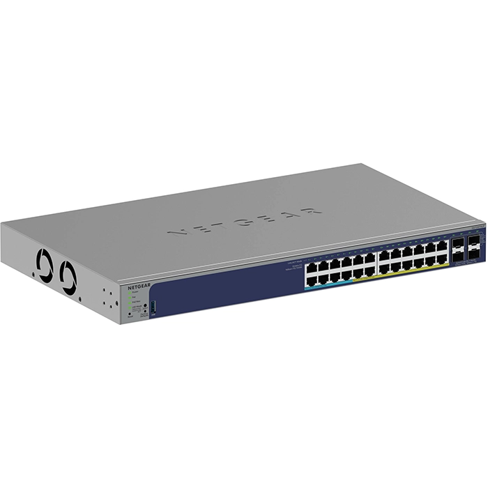 Netgear GS728TXUP-300NAS | GS728TXUPv3 24-Ports Gigabit PoE++ with 4x Dedicated 10GbE SFP+ Uplink Ports Layer 3 Managed Network Switch Refurbished - Netgear refurbished available on Gotodirect