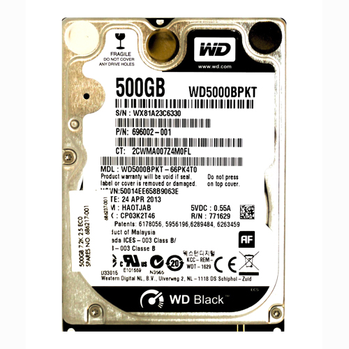 Buy HP 696002-001 | 500GB 7200RPM SATA 6Gb/s 16MB Cache SFF 2.5-inch Hard Drive Refurbished - $163.13 HP 696002-001 | 500GB 7200RPM SATA 6Gb/s 16MB Cache SFF 2.5-inch Hard Drive Refurbished - Hewlett-Packard (ou HP en abrégé) refurbished available on Gotodirect