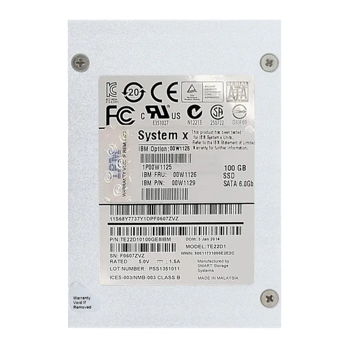 Buy IBM 00W1125 | 100GB Multi-Level Cell SATA 6Gb/s Hot Swappable 2.5-Inch Solid State Drive Refurbished - $343.33 IBM 00W1125 | 100GB Multi-Level Cell SATA 6Gb/s Hot Swappable 2.5-Inch Solid State Drive Refurbished - refurbished available on Gotodirect