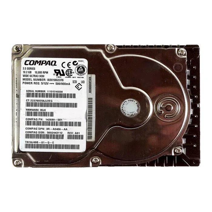 Buy HP 142689-001 | 18.2GB 10000RPM Ultra-160 SCSI Hot-Pluggable (LVD) 80-Pin 3.5-Inch Hard Drive Refurbished - $112.67 HP 142689-001 | 18.2GB 10000RPM Ultra-160 SCSI Hot-Pluggable (LVD) 80-Pin 3.5-Inch Hard Drive Refurbished - Hewlett-Packard (ou HP en abrégé) refurbished available on Gotodirect
