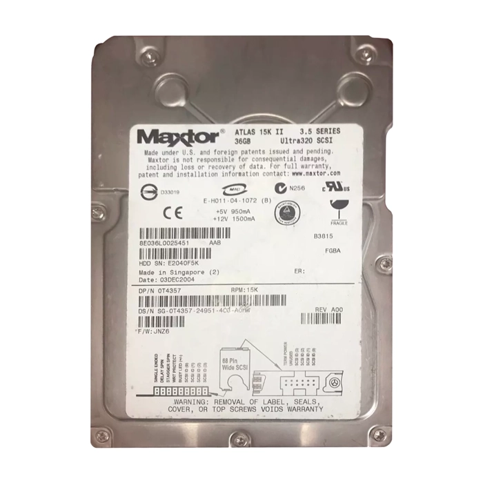 Dell T4357 | 36GB 15000RPM Ultra320 SCSI 68-Pin 3.5-Inch Hard Drive Refurbished - Dell refurbished available on Gotodirect
