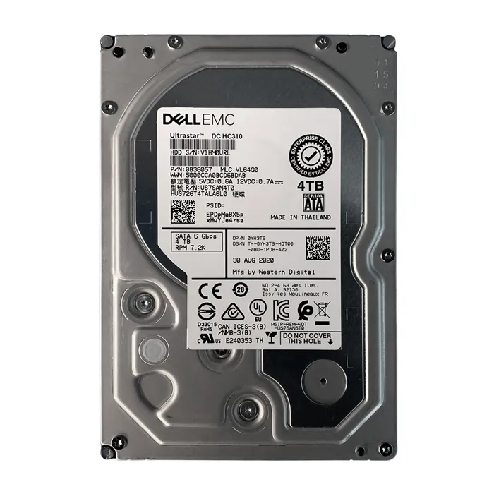 Dell 0YH3T9 | 4TB 7200RPM SATA 6Gb/s Hot-Pluggable (512n) 3.5-Inch Hard Drive for PowerEdge Server Refurbished - Dell refurbished available on Gotodirect