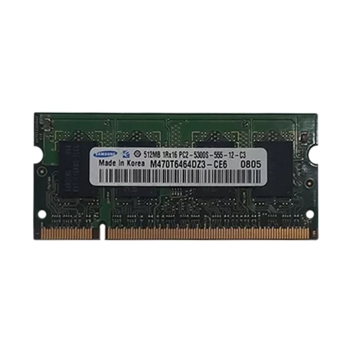 Samsung M470T6464DZ3-CE6 | 512MB DDR2-667MHz PC2-5300 Non-ECC Unbuffered SODIMM CL5 1Rx8 1.8V 200-Pin Memory Module Refurbished - Samsung refurbished available on Gotodirect