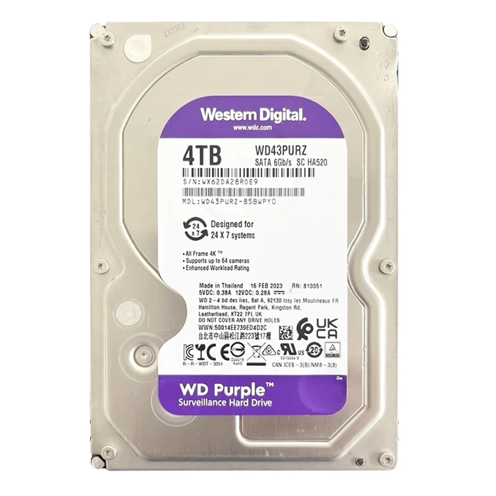 Buy Western Digital WD43PURZ | Purple 4TB 3.5-inch 6Gb/s SATA 5400RPM 256MB Cache Surveillance Hard Drive Refurbished - $376.67 Western Digital WD43PURZ | Purple 4TB 3.5-inch 6Gb/s SATA 5400RPM 256MB Cache Surveillance Hard Drive Refurbished - Western Digital refurbished available on Gotodirect
