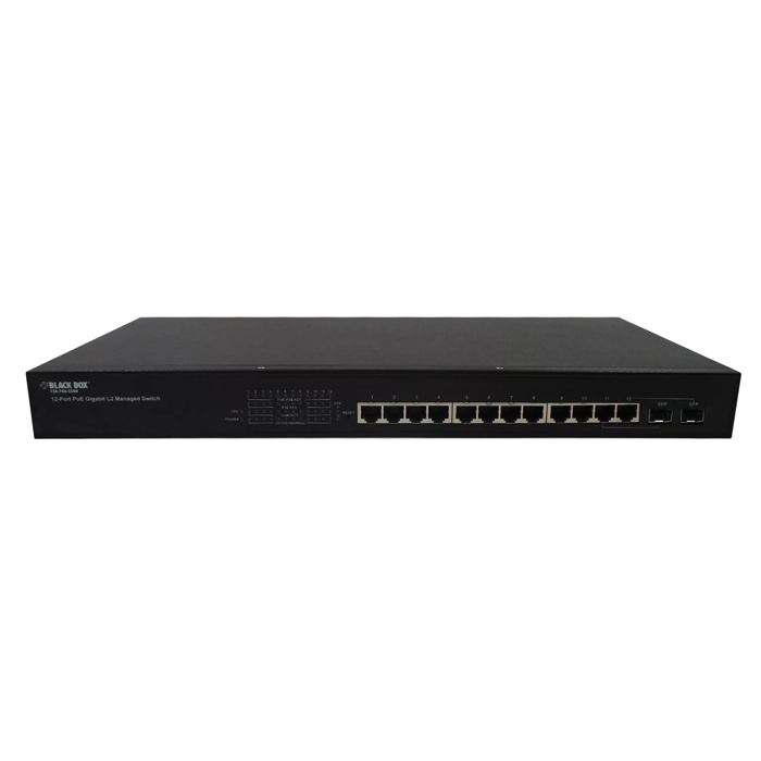 Black Box LPB200A | 12-Ports L2 Managed Gigabit PoE Switch 2 x SFP (mini-GBIC) Shared 12 x 10/100/1000Base-T LAN Refurbished -  refurbished available on Gotodirect