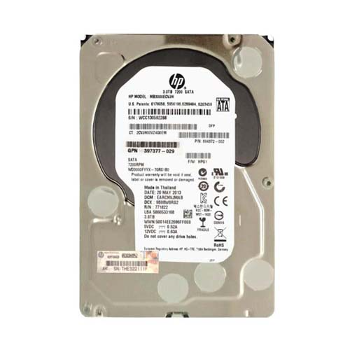 Buy HP 397377-029 | 3TB 7200RPM SATA 6Gb/s NCQ 64MB Cache 3.5-inch Midline Hard Drive Refurbished - $221.11 HP 397377-029 | 3TB 7200RPM SATA 6Gb/s NCQ 64MB Cache 3.5-inch Midline Hard Drive Refurbished - Hewlett-Packard (ou HP en abrégé) refurbished available on Gotodirect