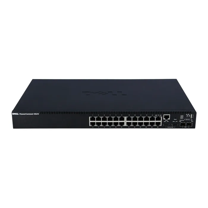 Dell 02GPFC | PowerConnect 5500 Series 5524 24 x Ports 10/100/1000Base-T + 2 x Ports SFP+ Layer 3 Managed 1U Rack-Mountable Gigabit Ethernet Stackable Network Switch Refurbished - Dell refurbished available on Gotodirect
