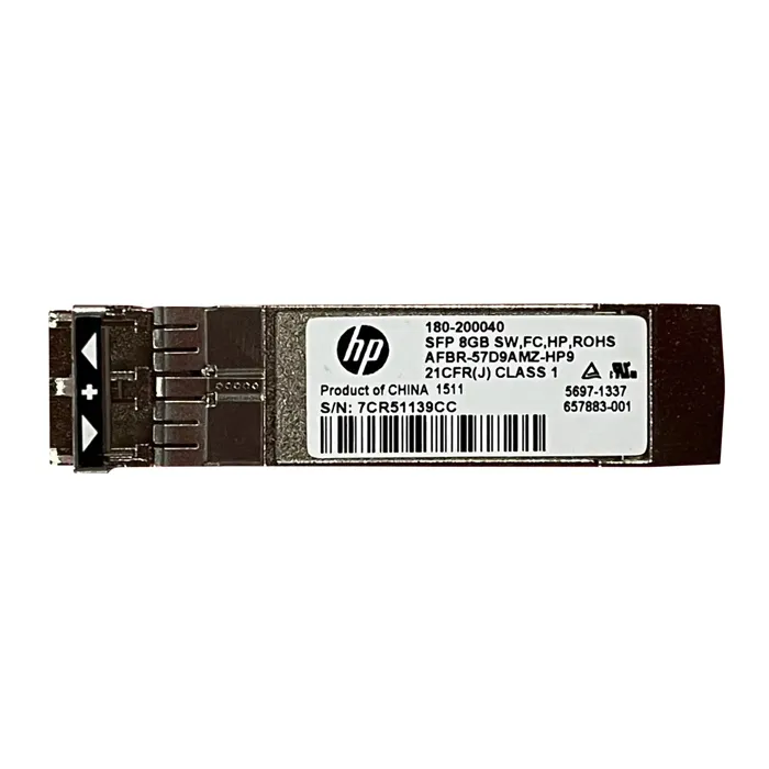 Buy HP 657883-001 | 8Gb/s 8GBase-SW Multi-Mode Fibre 850nm 300m Duplex LC Connector SFP+ Transceiver Module Refurbished - $352.24 HP 657883-001 | 8Gb/s 8GBase-SW Multi-Mode Fibre 850nm 300m Duplex LC Connector SFP+ Transceiver Module Refurbished - Hewlett-Packard (ou HP en abrégé) refurbished available on Gotodirect