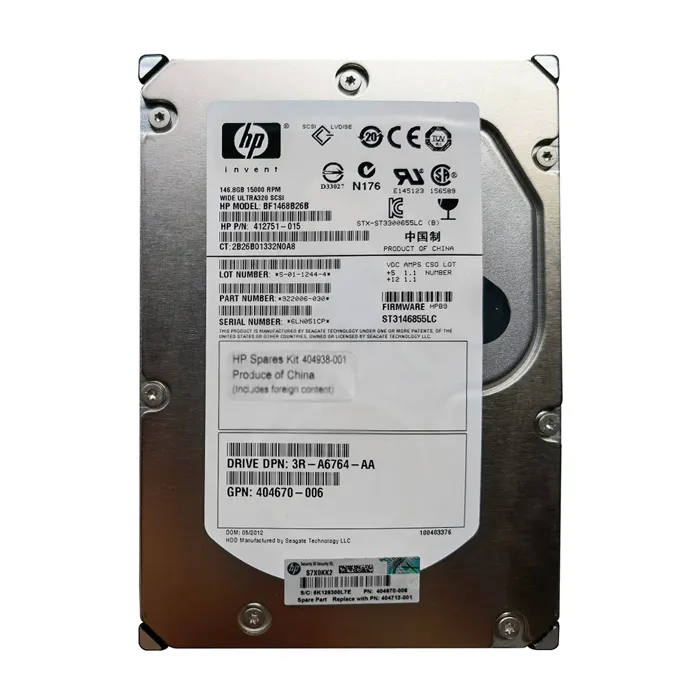 HP 404938-001 | 146GB 10000RPM Ultra320 SCSI Hot-Pluggable LVD 80-Pin 3.5-inch Hard Drive for ML150 Gen2 ProLiant Server Refurbished - Hewlett-Packard (ou HP en abrégé) refurbished available on Gotodirect