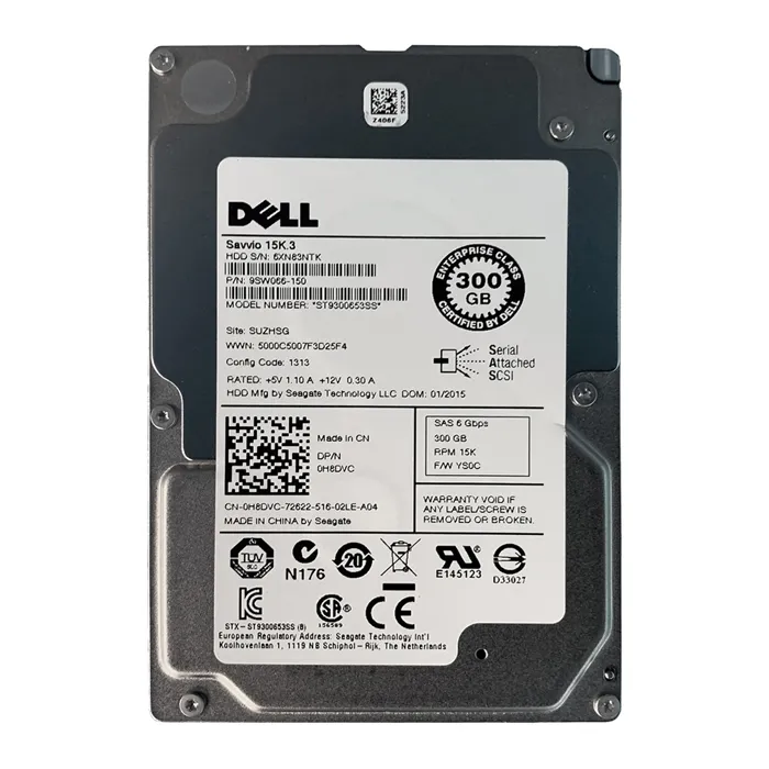 Dell 0H8DVC | 300GB 15000RPM SAS 6Gb/s 64MB Cache 2.5-Inch Hard Drive for PowerEdge Servers Refurbished - Dell refurbished available on Gotodirect