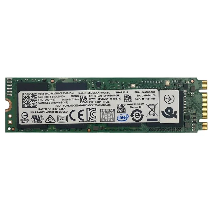 Intel SSDSCKKF180G8L | 180GB SATA 3Gb/s M.2 2280 Solid State Drive Refurbished - Intel refurbished available on Gotodirect
