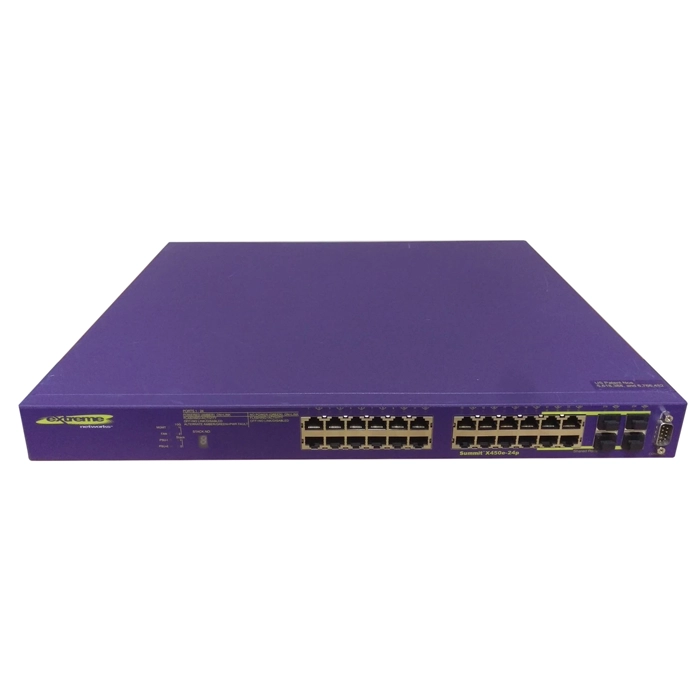 Extreme Networks 16142 | X450E Series 24 x RJ-45 PoE 10/100/1000Base-T + 4 x Shared SFP Ports Layer 2 Mananged Gigabit Ethernet Network Switch Refurbished -  refurbished available on Gotodirect