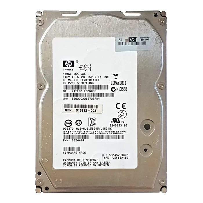 HGST 0B24474 | Ultrastar 15K600 Series 450GB 15000RPM SAS 6Gb/s 64MB Cache 3.5-inch Hard Drive Refurbished - HGST (a subsidiary of Western Digital) refurbished available on Gotodirect