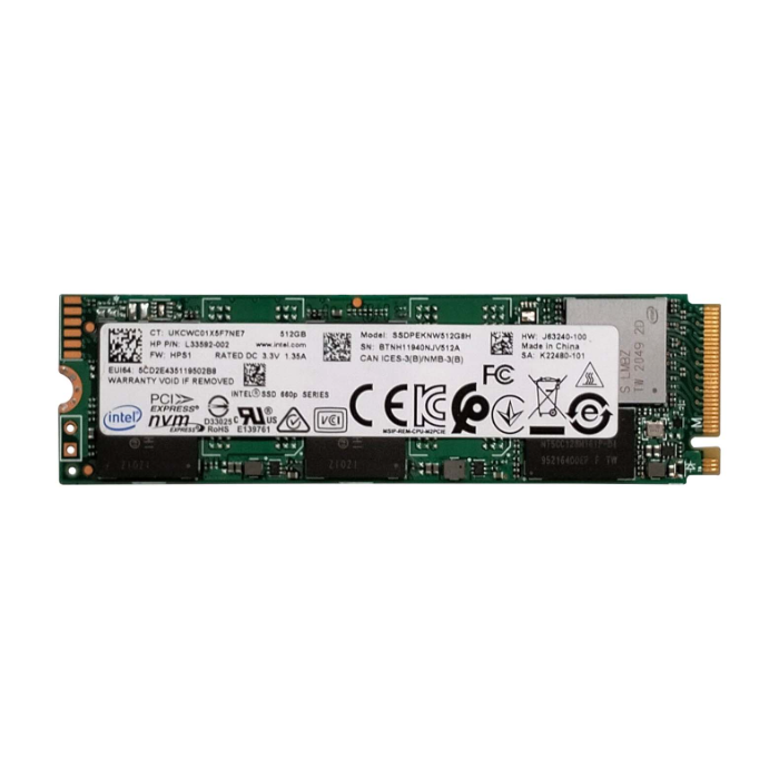 Intel SSDPEKNW512G8H | 660p Series 512GB QLC PCI Express 3.0 x4 NVMe (AES 256-Bits) M.2 2280 Internal Solid State Drive Refurbished - Intel refurbished available on Gotodirect