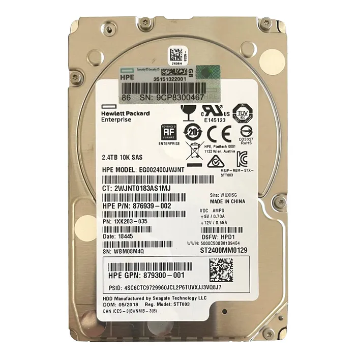 HP 1XK203-035 | 2.4TB 10000RPM SAS 12Gb/s Hot-Swappable 2.5-Inch Hard Drive Refurbished - Hewlett-Packard (ou HP en abrégé) refurbished available on Gotodirect