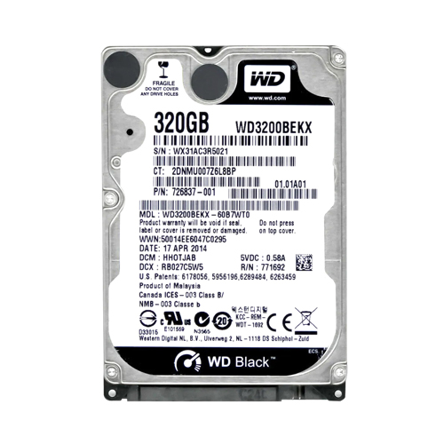 HP 726837-001 | 320GB 7200RPM SATA 6Gb/s 16MB Cache 2.5-inch Hard Drive Refurbished - Hewlett-Packard (ou HP en abrégé) refurbished available on Gotodirect