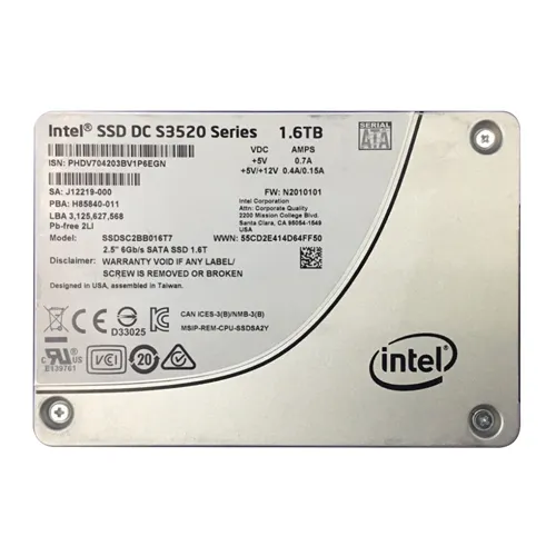 Intel SSDSC2BB016T701 | S3520 1.6TB Multi-Level Cell SATA 6Gb/s 2.5-Inch Solid State Drive Refurbished - Intel refurbished available on Gotodirect