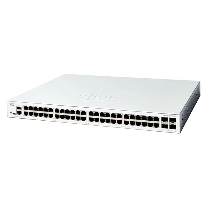 Cisco C1300-48T-4X | Catalyst 1300 Series 1300-48T-4X 48 x 10/100/1000Base-T RJ-45 and 4 x 10G SFP+ Uplink Ports Layer 3 Managed Gigabit Ethernet Switch Refurbished - Cisco Systems Inc. refurbished available on Gotodirect