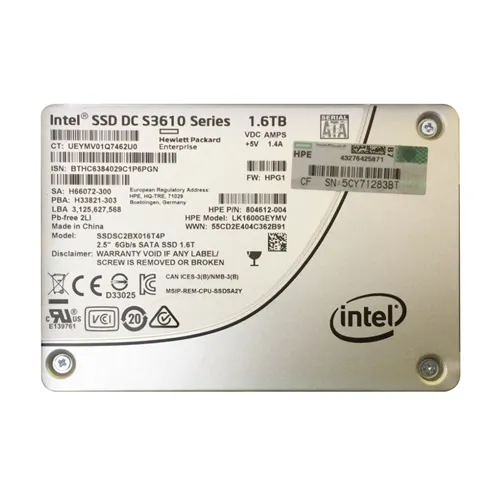 HP 804612-004 | 1.6TB SATA 6Gb/s Mixed Use-2 Smart Carrier 2.5-Inch Solid State Drive for ProLiant Servers Refurbished - Hewlett-Packard (ou HP en abrégé) refurbished available on Gotodirect