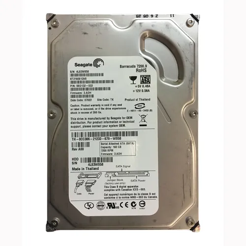 Seagate 9BD132-033 | BarraCuda 7200.9 Series 160GB 7200RPM SATA 3Gb/s 8MB Cache (RoHS) 3.5-Inch Hard Drive Refurbished - Seagate refurbished available on Gotodirect