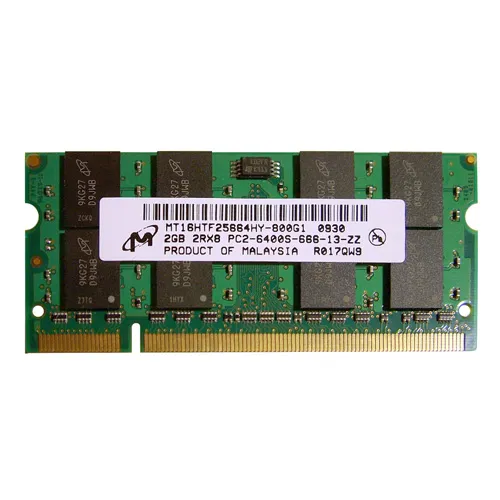 Micron MT16HTF25664HY-800G1 | 2GB DDR2-800MHz PC2-6400 Non-ECC Unbuffered SODIMM CL6 2Rx8 1.8V 200-Pin Memory Module Refurbished -  refurbished available on Gotodirect