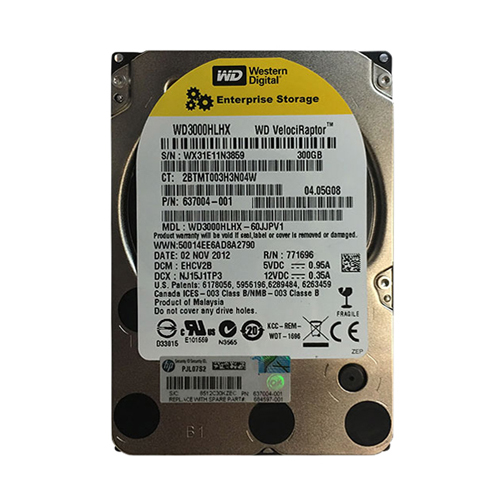 HP 637004-001 | 300GB 10000RPM SATA 3Gb/s 16MB Cache LFF 2.5-inch Hard Drive Refurbished - Hewlett-Packard (ou HP en abrégé) refurbished available on Gotodirect