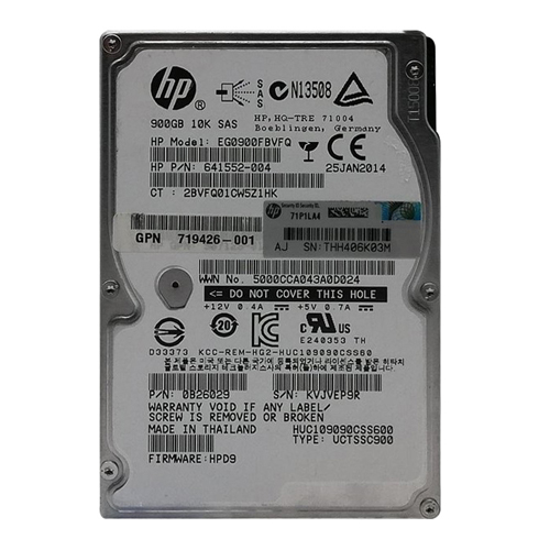 HP 719426-001 | 900GB 10000RPM SAS 6Gb/s 16MB Cache 2.5-Inch Enterprise Hard Drive Refurbished - Hewlett-Packard (ou HP en abrégé) refurbished available on Gotodirect