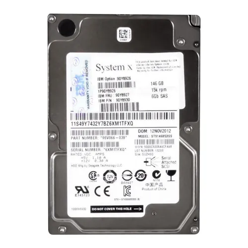 Buy IBM 90Y8930 | 146GB 15000RPM SAS 6Gb/s Hot Swappable 2.5-Inch Hard Drive Refurbished - $196.05 IBM 90Y8930 | 146GB 15000RPM SAS 6Gb/s Hot Swappable 2.5-Inch Hard Drive Refurbished - refurbished available on Gotodirect