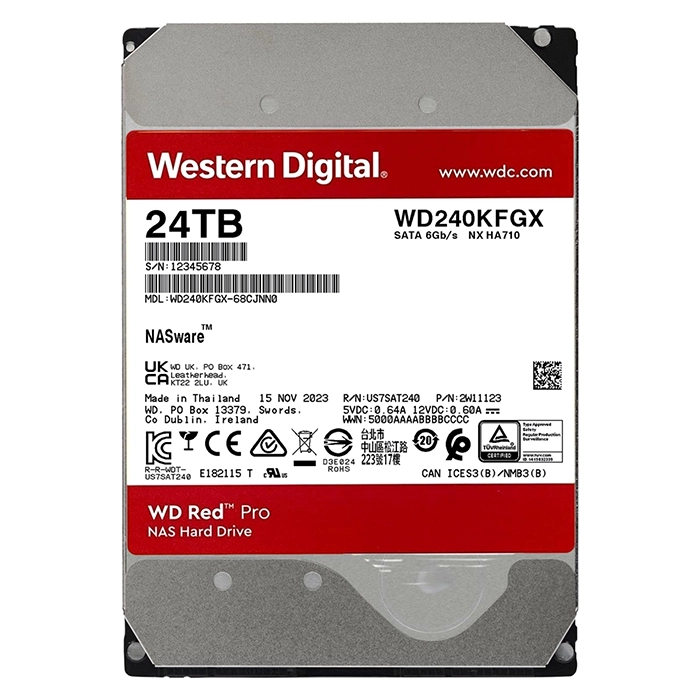 Buy Western Digital WD240KFGX | Red Pro Helium 24TB 3.5-inch 6GB/s SATA 7200RPM 512MB Cache NAS Hard Drive Refurbished - $1334.32 Western Digital WD240KFGX | Red Pro Helium 24TB 3.5-inch 6GB/s SATA 7200RPM 512MB Cache NAS Hard Drive Refurbished - Western Digital refurbished available on Gotodirect