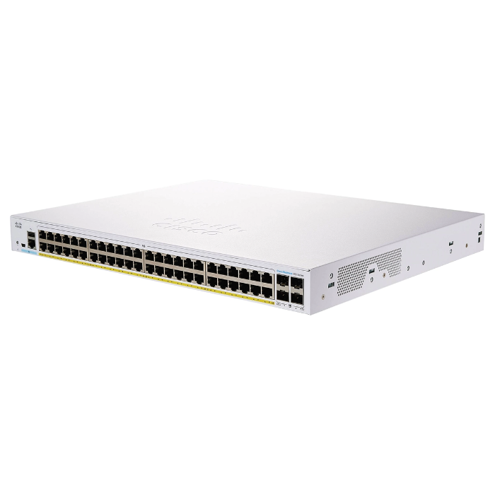 Cisco CBS350-48P-4X-NA-RF | Business 350 Series CBS350-48P-4X 48 x RJ-45 Ports PoE+ 10/100/1000Base-T 4 x SFP+ Ports Layer 3 Managed Rack-mountable Gigabit Ethernet Network Switch Refurbished - Cisco Systems Inc. refurbished available on Gotodirect