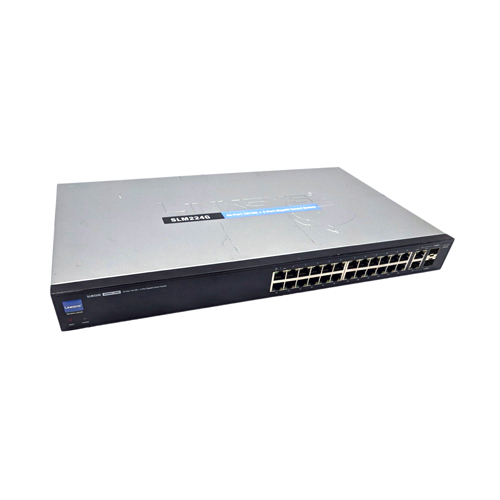 Cisco SLM224G-RF | 24 x Ports 10/100Base-TX + 2 x Ports Combo SFP (mini-GBIC) Layer 2 Managed 1U Rack-Mountable Fast Ethernet Network Switch Refurbished - Cisco Systems Inc. refurbished available on Gotodirect