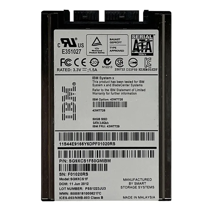 IBM 43W7729 | 50GB Multi-Level Cell SATA 3Gb/s 1.8-Inch Solid State Drive Refurbished -  refurbished available on Gotodirect