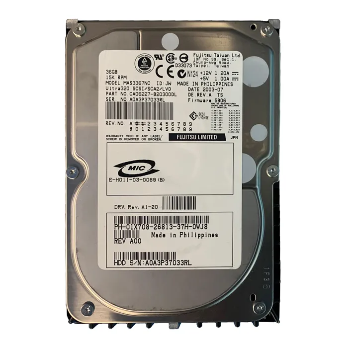 Dell 01X708 | 36GB 15000RPM Ultra320 SCSI Hot-Pluggable 3.5-Inch Hard Drive for PowerEdge Server & PowerVault Storage Array Refurbished - Dell refurbished available on Gotodirect