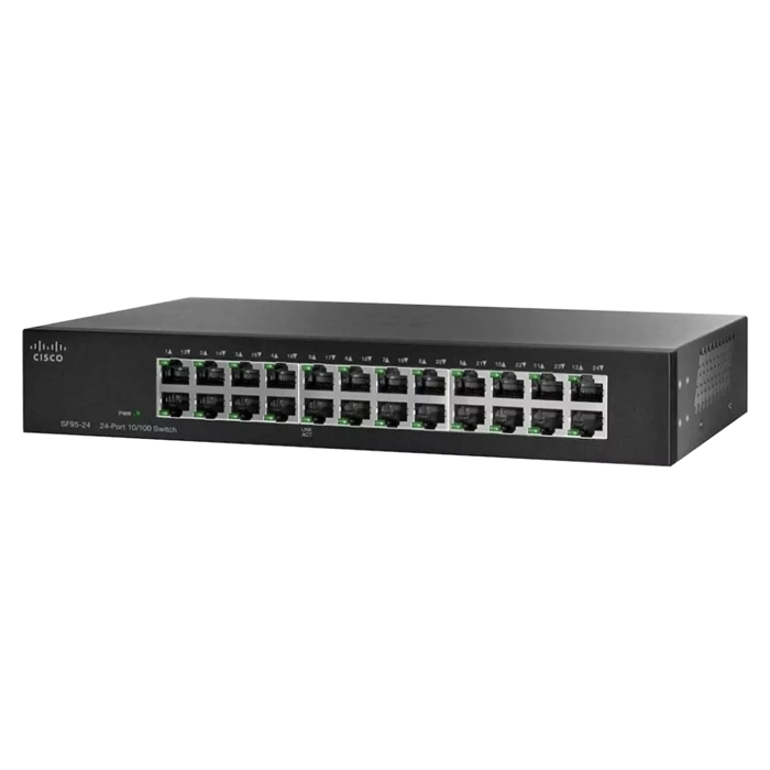 Cisco SF95-24-SG | Small Business 95 Series SF95-24 24 x Ports 10/100Base-T Unmanaged Fast Ethernet Network Switch Refurbished - Cisco Systems Inc. refurbished available on Gotodirect