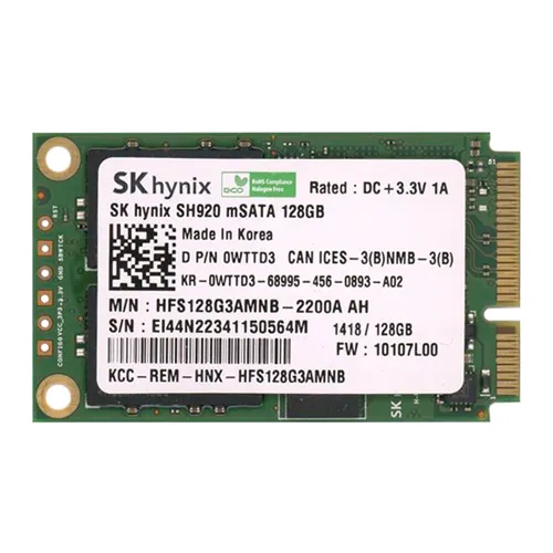 Dell WTTD3 | 128GB Multi-Level Cell SATA 6Gb/s mSATA Solid State Drive Refurbished - Dell refurbished available on Gotodirect