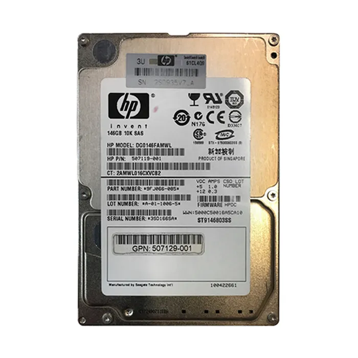 Buy HP 507129-001 | 146GB 10000RPM SAS 6Gb/s SFF Hot-Pluggable Dual Port 2.5-inch Hard Drive for Gen1 to Gen7 ProLiant Server Refurbished - $99.77 HP 507129-001 | 146GB 10000RPM SAS 6Gb/s SFF Hot-Pluggable Dual Port 2.5-inch Hard Drive for Gen1 to Gen7 ProLiant Server Refurbished - Hewlett-Packard (ou HP en abrégé) refurbished available on Gotodirect