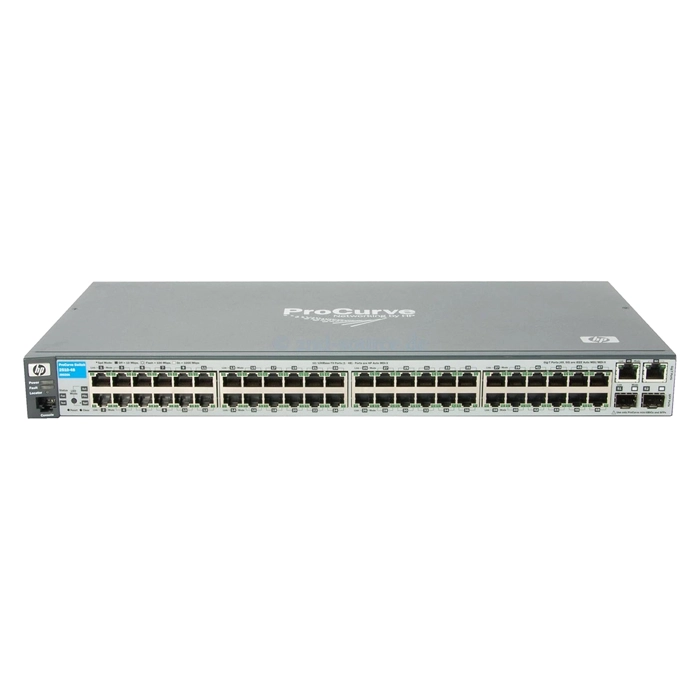 HP J9020-60101 | ProCurve 2510 Series 2510-48 48 x 10/100Base-TX RJ-45 and 2 x 1GbE RJ-45/SFP Dual Personality Uplink Ports Layer 2 Managed Fast Ethernet Network Switch Refurbished - Hewlett-Packard (ou HP en abrégé) refurbished available on Gotodirect