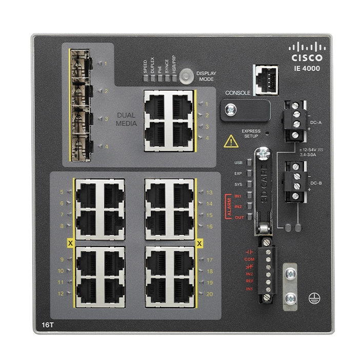 Buy Cisco IE-4000-16T4G-E-RF | Industrial Ethernet 4000 Series 16 x Ports 10/100Base-T + 4 x Ports Combo Gigabit SFP Layer 3 Managed Fast Ethernet Network Switch Refurbished - $1010.00 Cisco IE-4000-16T4G-E-RF | Industrial Ethernet 4000 Series 16 x Ports 10/100Base-T + 4 x Ports Combo Gigabit SFP Layer 3 Managed Fast Ethernet Network Switch Refurbished - Cisco Systems Inc. refurbished available on Gotodirect
