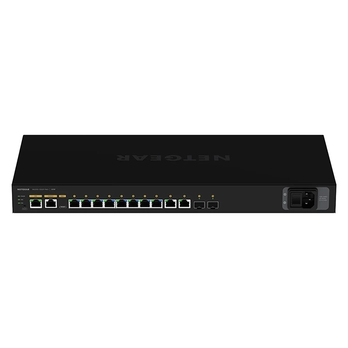 Netgear GSM4212PX-100PRS | M4250 Series M4250-10G2XF-PoE+ 8 x RJ-45 Ports PoE+ 10/100/1000Base-T + 2 x RJ-45 Ports + 2 x SFP+ Ports Layer 3 Managed 1U Rack-mountable Gigabit Ethernet Network Switch Refurbished - Netgear refurbished available on Gotodirect